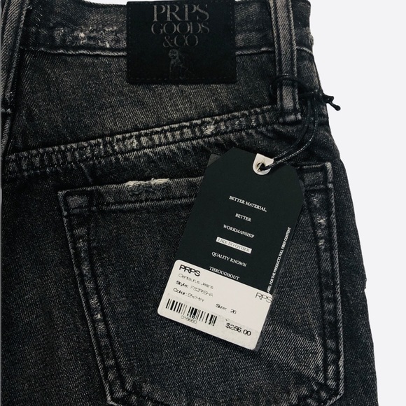 NWT PRPS Mulsanne Distressed Flare Jeans Black 26 - Picture 11 of 14